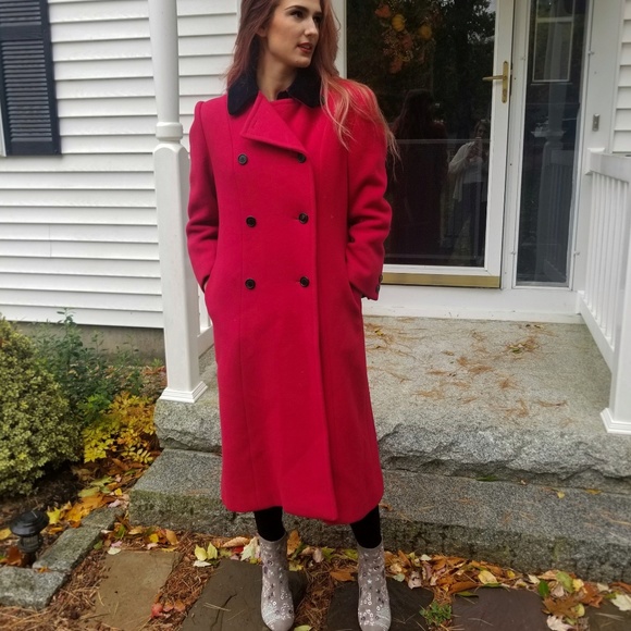Dior Jackets & Blazers - Vintage Christian Dior Red Pea Coat